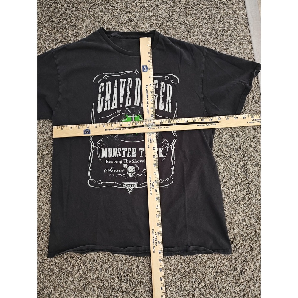 Grave‎ Digger Monster Jam Graphic T Shirt Size Small Black Short Sleeve 90's - Picture 5 of 5